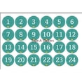 thumbnail image 3 of Conjunto de 24 bolsas de calendario de adviento de Feliz Navidad, pegatinas de papel con número, 24 días de Navidad, adornos navideños DIY con Clips, 3 of 4