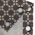 thumbnail image 5 of Ambesonne Tribal Grommet Curtain, Geometric Bohemian Pattern, 50" x 63", Pale Yellow Eggplant, 5 of 6