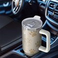 thumbnail image 6 of OBREWU Dog Paw Footprint Tumbler with Handle and Lid,Dog Paw Footprint 40oz Double Wall Vacuum Insulated Tumbler,Cups Gift for Women and Men, 6 of 7