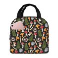 thumbnail image 1 of Fotbe Mushrooms Bolsa Térmica con Estampado y Forro de Aluminio Grueso Bolsa de Almuerzo con Bolsillo Frontal para Hombres y Mujeres, Ideal para Trabajo, Escuela, 1 of 8