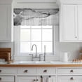 thumbnail image 3 of Marble Grey Valance Curtains for Kitchen/Living Room/Bathroom/Bedroom Window, Rod Pocket Small Topper Half Short Window Curtains Voile Sheer Scarf, Modern Abstract Ink Painting Luxury 42"x18", 3 of 8