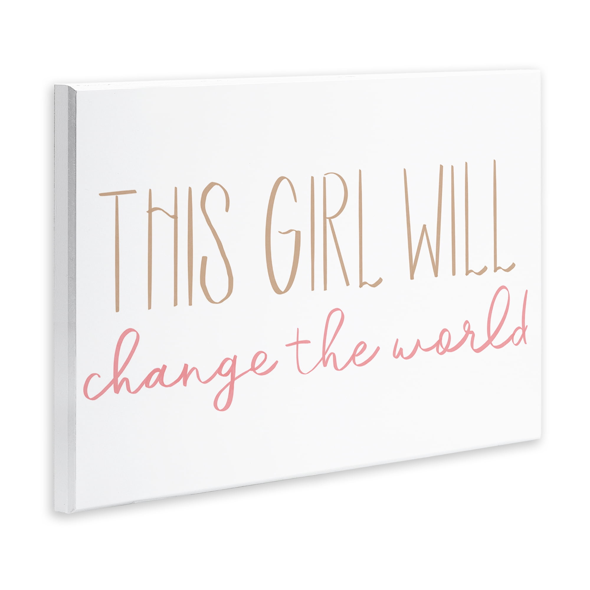 Stupell Industries Change The World Typography Painting Unframed Art Print Wall Art, 15 x 10