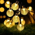 thumbnail image 2 of NEX Outdoor Solar String Lights 31.16FT 50 LED Waterproof Fairy Crystal Ball Light - Warm Light, 2 of 7