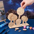 thumbnail image 3 of 19pcs Planet Themed Wooden Craft Kit - Unfinished Wood Crafts - Paintable - Modern - Unisex - Ages 3+ for making, 3 of 6