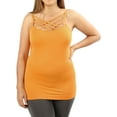 thumbnail image 4 of TheLovely Women & Plus Seamless Triple Criss Cross Front Long Cami Tank Top, 4 of 4