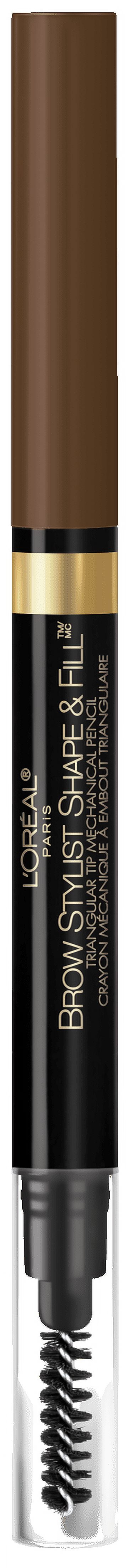 (2 pack) L'Oreal Paris Stylist Shape and Fill Mechanical Eyebrow Makeup Pencil, Light Brunette
