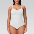 thumbnail image 2 of TEVEQ Bodysuit Shapewear for Women Shapewear Tummy Control Bodysuit Seamless Body Shaper Sleeveless Compression Tanks Tops Women's Tight Corset Top Underwear Solid Color Fashionable Jumpsuit White Xs, 2 of 6