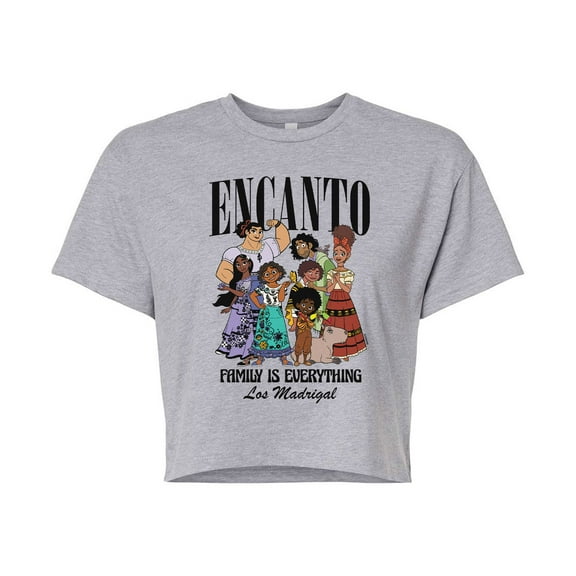 Encanto - Family Is Everything - Juniors Cropped Cotton Blend T-Shirt