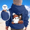 thumbnail image 6 of Gunia Kids Boys Girls Halloween Ghost Sweatshirt Hoodie Long Sleeve Soft Sweatshirt Graphic Cute Pullovers Top Clothes Fall Blue 9-10 Years, 6 of 6