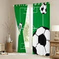 thumbnail image 3 of Manfei Football Soccer Black Out Curtains for Teens Boys Girls,Ball Gamer Curtains Pack of 2 (42x63 Each),Sport Theme Bedroom Curtains,Breathable Home Decor, 3 of 6