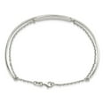thumbnail image 3 of Diamond2Deal 925 Sterling Silver Polished ID Bangle Bracelet for Women, 3 of 5