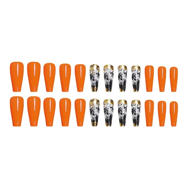Seitruly Uñas postizas de ataúd, estilo francés clásico, uñas a presión, cubierta completa, punta de uñas, pegatinas de manicura de viscosidad Arte de uñas tipo 7 Seitruly CE012296-07B