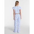 thumbnail image 2 of No Boundaries Henley Top and Pants Sleep Set, 2-Piece, Women's XS-XXL, 2 of 4