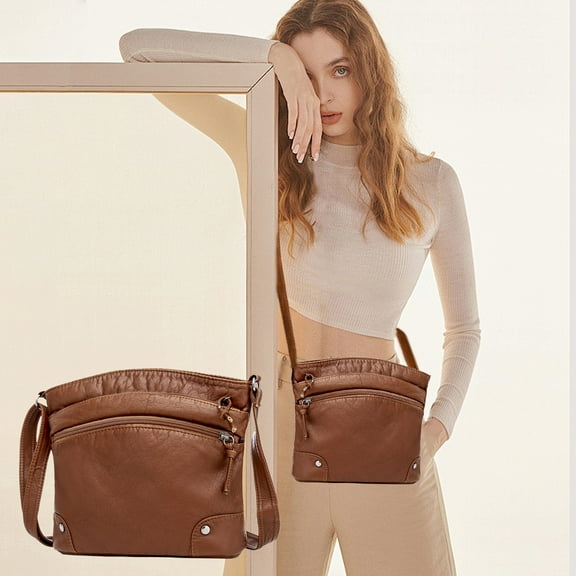 Specollect Clearance 1Pcs Leather Crossbody Satchel Bag Vintage Purses Handbags for Women