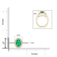thumbnail image 4 of ANGARA Natural Classic Oval 1.5 ct Emerald Halo Ring with Diamond Accents in 14K Rose Gold for Women (Size-9x7mm) | May Birthstone, Anniversary, Jewelry Gift for Women | Natural Emerald Ring, 4 of 9