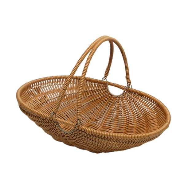 Cesta de cocina de imitación de ratán, multifuncional, para alimentos o artículos pequeños. Talla S