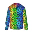 thumbnail image 2 of Picia Multicolored Butterflies Women's Men's UPF 50+ Sun Protection Hoodie Shirt Long Sleeve SPF Fishing Outdoor UV Hiking Lightweight Shirts-3X-Large, 2 of 9