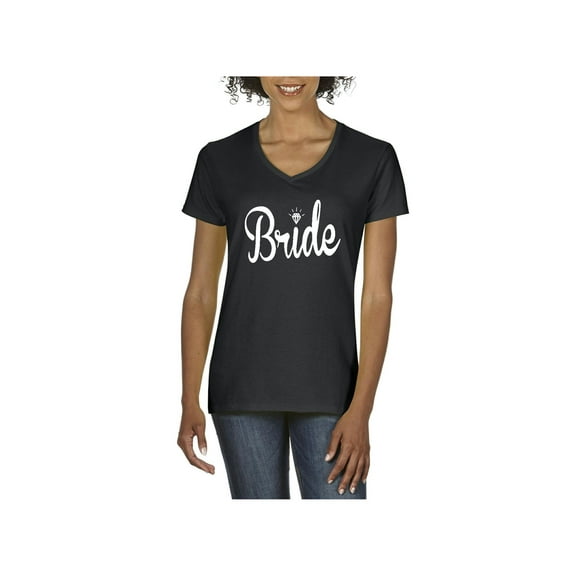 Women's T-Shirt V-Neck Short Sleeve - Bride