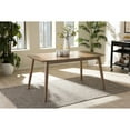 thumbnail image 5 of Baxton Studio Edna Mid-Century Modern French "Oak" Light Brown Finishing Wood Dining Table, 5 of 6