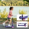thumbnail image 3 of SPPTTY Kick Scooter with 3 LED Lighted Wheels and 3 Adjustable Height Handlebars ,Folding Kids Scooter with Lean-to-Steer & Widen Anti-Slip Deck for Boys/Girls Ages 2-12,Modena, 3 of 7