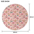 thumbnail image 6 of Princess Mushroom Castle Pattern Round Tablecloth 60"x60",Wrinkle Wipeable Table Cloth for Kitchen Dining Room Picnic Patio Party, 6 of 6
