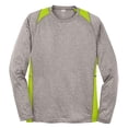 thumbnail image 5 of Yellow Rooster Men's Long Sleeve Heather Colorblock Contender T-Shirt Vintage H./Lime Shock L, 5 of 6