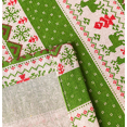 thumbnail image 5 of RV Mantel estampado Año Nuevo Decoración navideña Encaje de imitación Algodón Lino Mantel 100 * 160 cm (Verde) Rojo Verde, 5 of 5