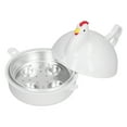 thumbnail image 3 of Egg Cooker, Kitchen Aluminum Inner Egg Poacher White Heat  Chicken-Shaped With  Buckles For Home For Kitchen, 3 of 8