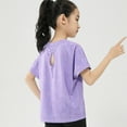 thumbnail image 6 of Hotiary Kids Boys Girls Spring Summer T-shirt Moisture Wicking Athletic Solid Color T Shirts Children Short Sleeve Breathable Quick Dry Sports Tee Tops for 5-12 Years, 6 of 8