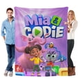 thumbnail image 1 of Mia y Codie anti-pilling, suave, ligera, esponjosa y acogedora de lujo para hogar y cocina – Perfecta para niños y adultos, 100 x 150 cm, 1 of 6
