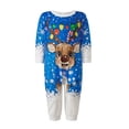 thumbnail image 2 of Christmas Family Pajama Matching Set Elk Print T-shirt Tree Pants, 2 of 9