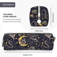thumbnail image 3 of Pofeuu Snake Sleep Print Leather Pencil Case, Leather Pencil Pouch Large Capacity, Big Pencil Pouch with Zipper Vintage Pen Bag Fountain Pen Holder, 3 of 7