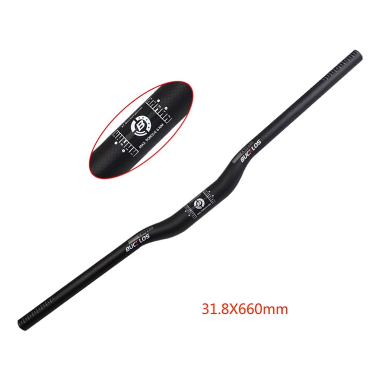 Massi MHB-710 Flat MTB Handlebars - Black, 25.4mm X 640mm, Aluminum Mountain Bike Handlebars
