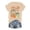 Beige, variant on Womens Graphic T-shirts Short Sleeve Crewneck Alphabet Letter Print Tee Summer Casual Tops Beige L