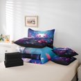 thumbnail image 6 of Manfei Salamander Pattern 7-Piece Twin Bedding,Aquatic Axolotl Bedding Comforter Set,Black Reversible, 6 of 7
