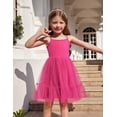 thumbnail image 2 of Oudiya Toddler Girls Tutu Party Dress Tulle Ruffle Hem Cami Summer Dress for Kids 2-6Y, 2 of 6