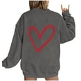 thumbnail image 4 of Xixinqiwan Women's Hoodies Valentine's Sweatshirt,Womens Casual Crewneck Pullover Tops Cute Loose Fit Sweatshirt Valentine's Day Blouse, 4 of 4