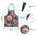 thumbnail image 7 of Pioneer Flower Floral Print Pattern Kids Aprons for Girls and Boys,Adjustable Neck Strap Toddler Aprons for Kids Cooking Baking, 7 of 7