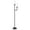 Black, variant on Evelyn&Zoe Basso 2-Light Torchiere Floor Lamp with Glass shade in Brass/Clear