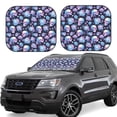 thumbnail image 6 of Kdxio flower Skull in starry sky Print 2-Piece Sun Shade Front Windshield - Foldable Car Front Window Sunshades for Most Sedans SUV Truck, 6 of 6