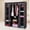 Dark Brown, variant on 68" Portable Closet Wardrobe with Cover, Heavy Duty Clothes Rack Organizer with Hanging Rods, Storage Shelves for Hanging Clothes, Bedroom and Travel, Dark Brown