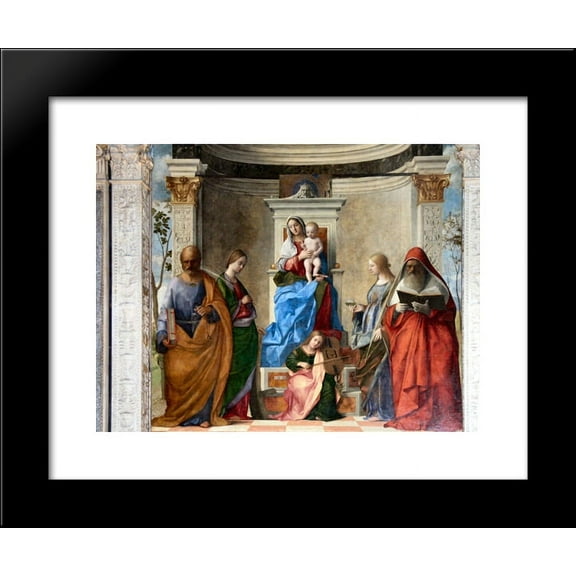 Sacred Conversation 20x24 Framed Art Print by Bellini, Giovanni