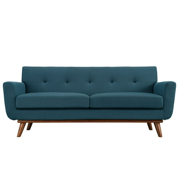 Modern Contemporary Living Room Loveseat Sofa Navy