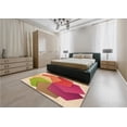 thumbnail image 4 of Ahgly Company Indoor Rectangle Patterned Macaroni and Cheese Yellow Area Rugs, 4' x 6', 4 of 6