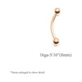 thumbnail image 1 of Bijoux de Perçage Corporel 16G Enduits d'Or Rose I.P. - Lèvres, Sourcils, Labret, Tétons, 1 of 9