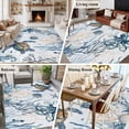 thumbnail image 5 of 5'x7' Area Rugs for Living Room Bedroom, Blue Turtle Coastal Washable Rug Carpet Runner Indoor Outdoor, Octopus Summer Beach Coral Starfish Seahorse Non Slip Floor Mats Area Rug for Kitchen, Nursery, 5 of 8
