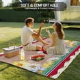 thumbnail image 4 of Red Gnomes Outdoor Rug for Patio/Deck/Porch, Non-Slip Large Area Rug 5 x 7 Ft, Spring Daisy Wildflowers Farmhouse Wooden Plank Indoor Outdoor Rugs Washable Area Rugs, Camping Rug Carpet Runner, 4 of 8