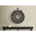 thumbnail image 1 of Monarch Specialties I 9075 - Clocks, 24" Round, Gear Mechanism, Wall Clock, Grey, Transitional, 1 of 4