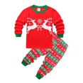 thumbnail image 1 of Conjuntos de pijamas para niños y niñas, ropa de dormir de algodón, traje informal de Navidad, alce, Papá Noel, 1 of 4