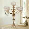thumbnail image 5 of Miumaeov Gold Crystal Beaded Tealight Wedding Candle Holder - 17" Dia x 21" Tall, 5 of 17